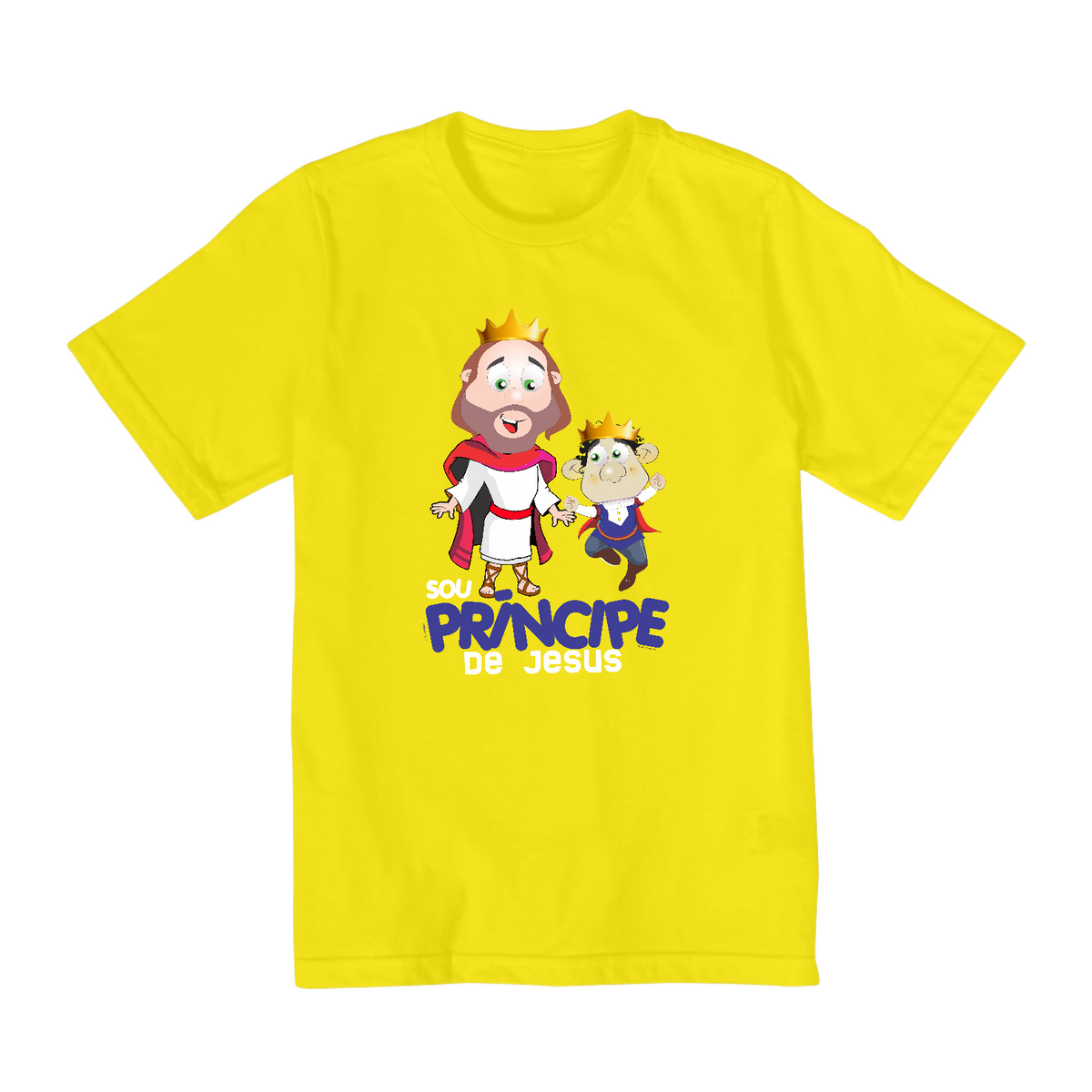 Nome do produto: Camisa Infantil Quality Ozé Sou Príncipe de JESUS