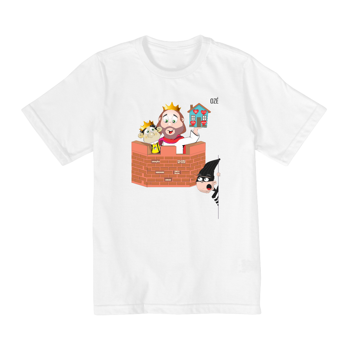 Nome do produto: Camisa Infantil Ozé tema : O LADRÃO DE VALORES