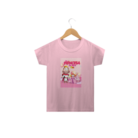 Camisa Feminina Infantil Sou Princesa de Jesus