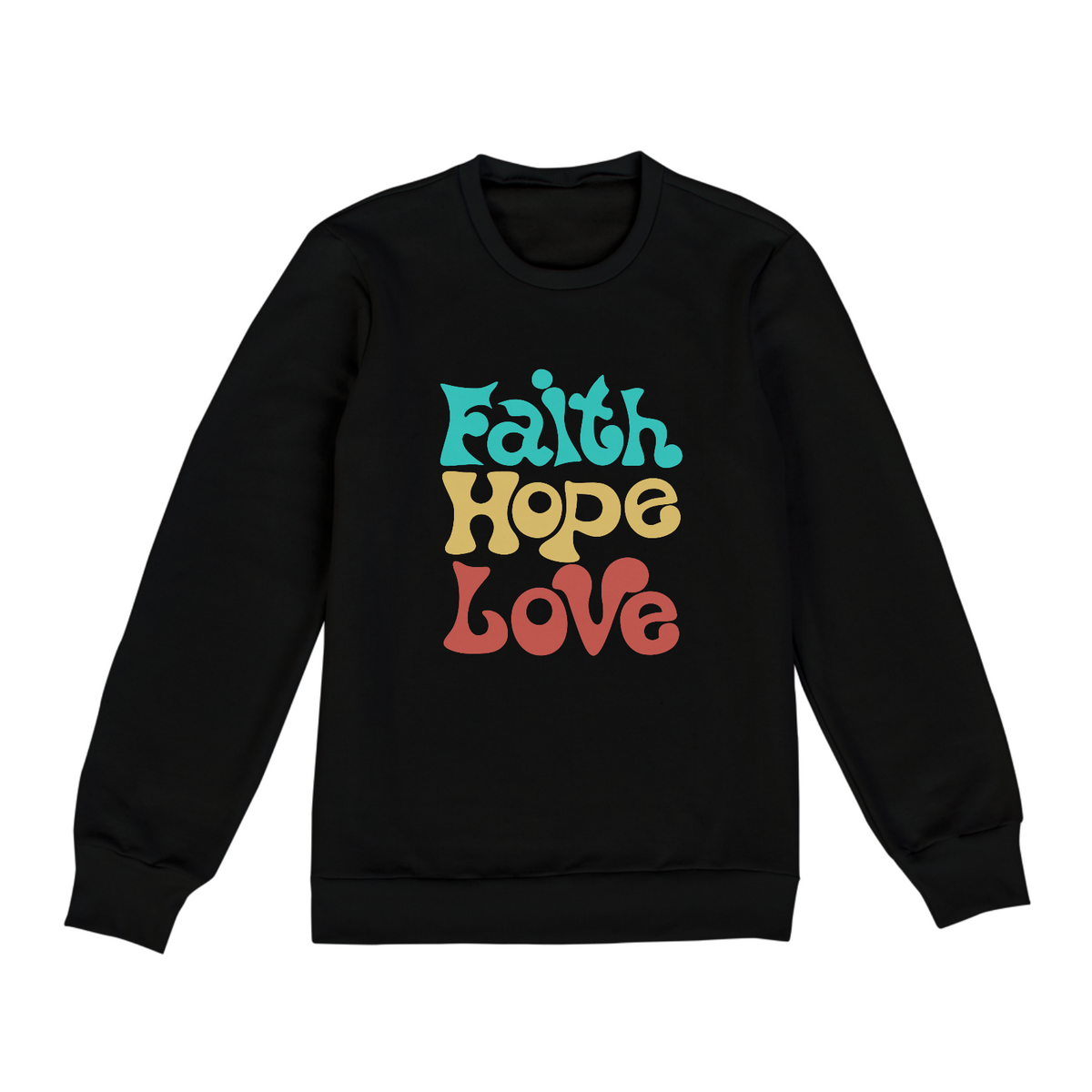 Nome do produto: MOLETON FAITH, HOPE, LOVE