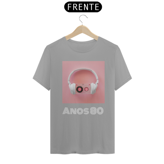 Camisa Anos 80* Fita e Fone Rosa Quality