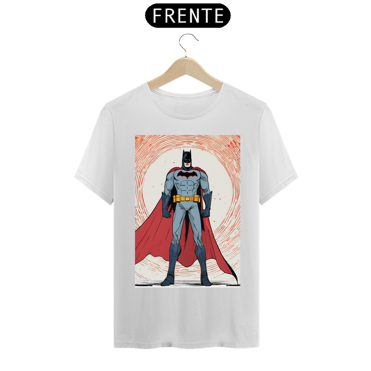 Nome do produto: Camiseta Batman fundo avermelhado