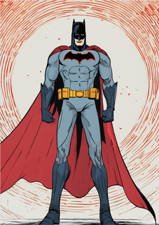 Pôster Batman com fundo avermelhado
