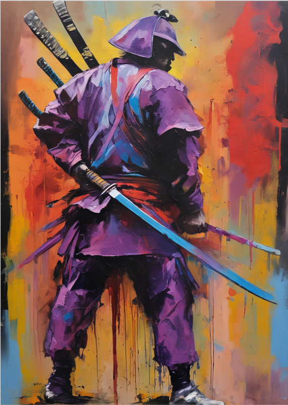 Pôster samurai veterano