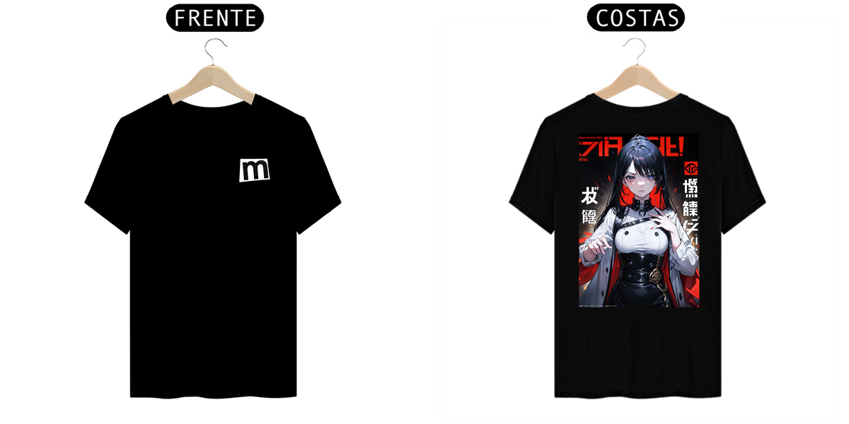 Nome do produto: Camiseta capa de anime preta