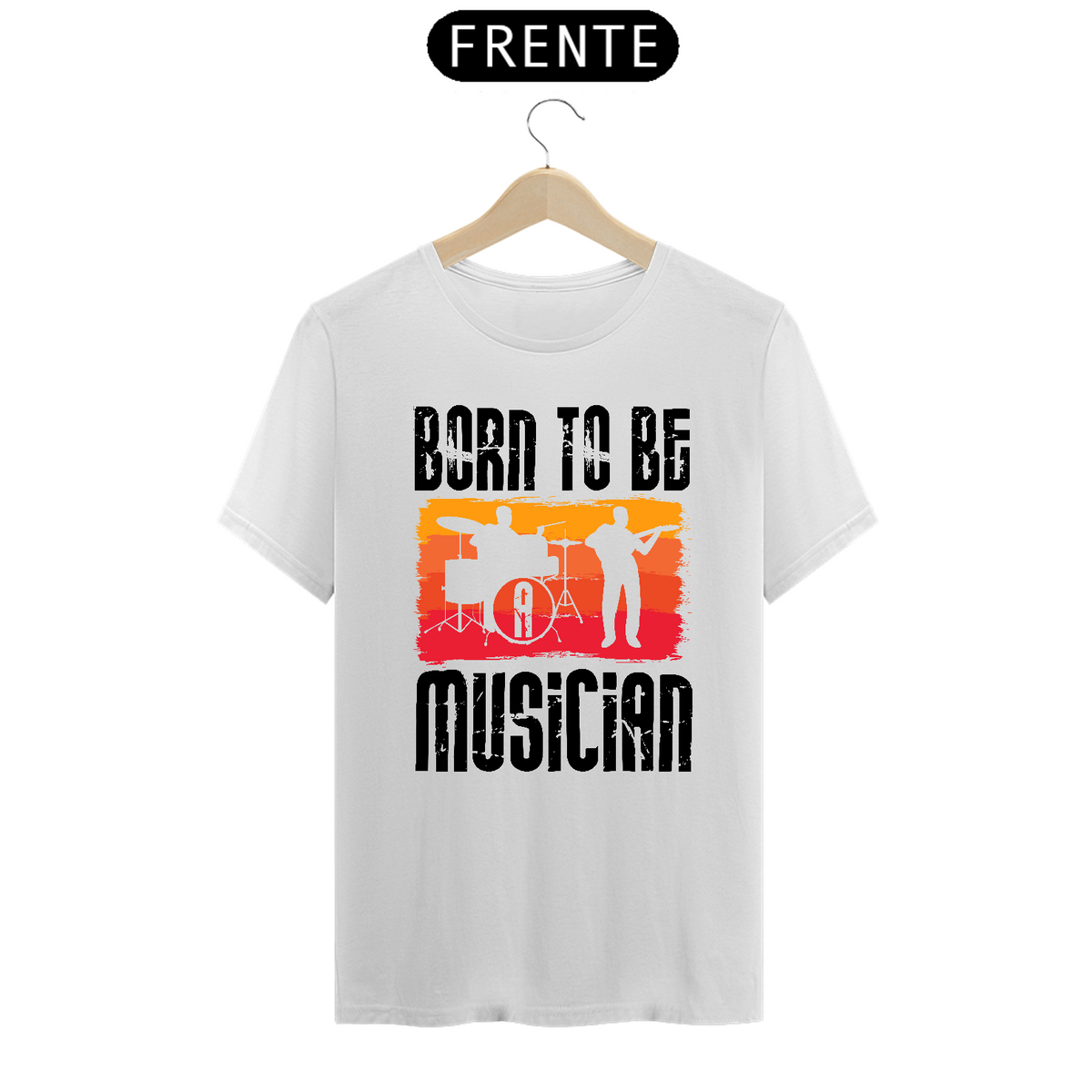 Nome do produto: Camiseta Prime Arte Music - Born To Be Musician 02