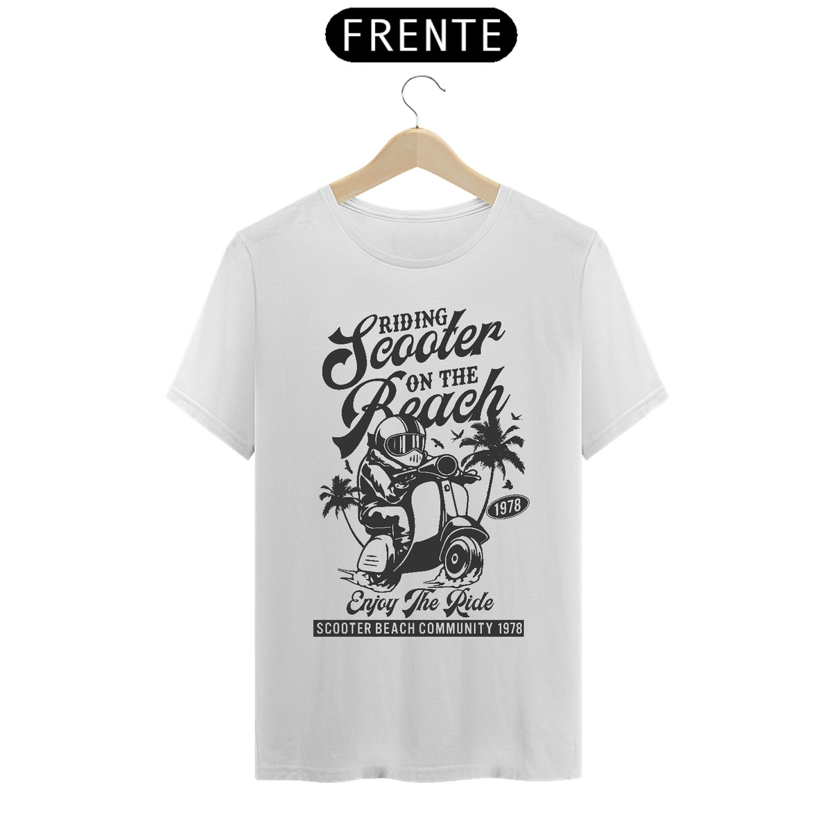 Nome do produto: Camiseta Prime Arte Motos - Scooter On The Beach