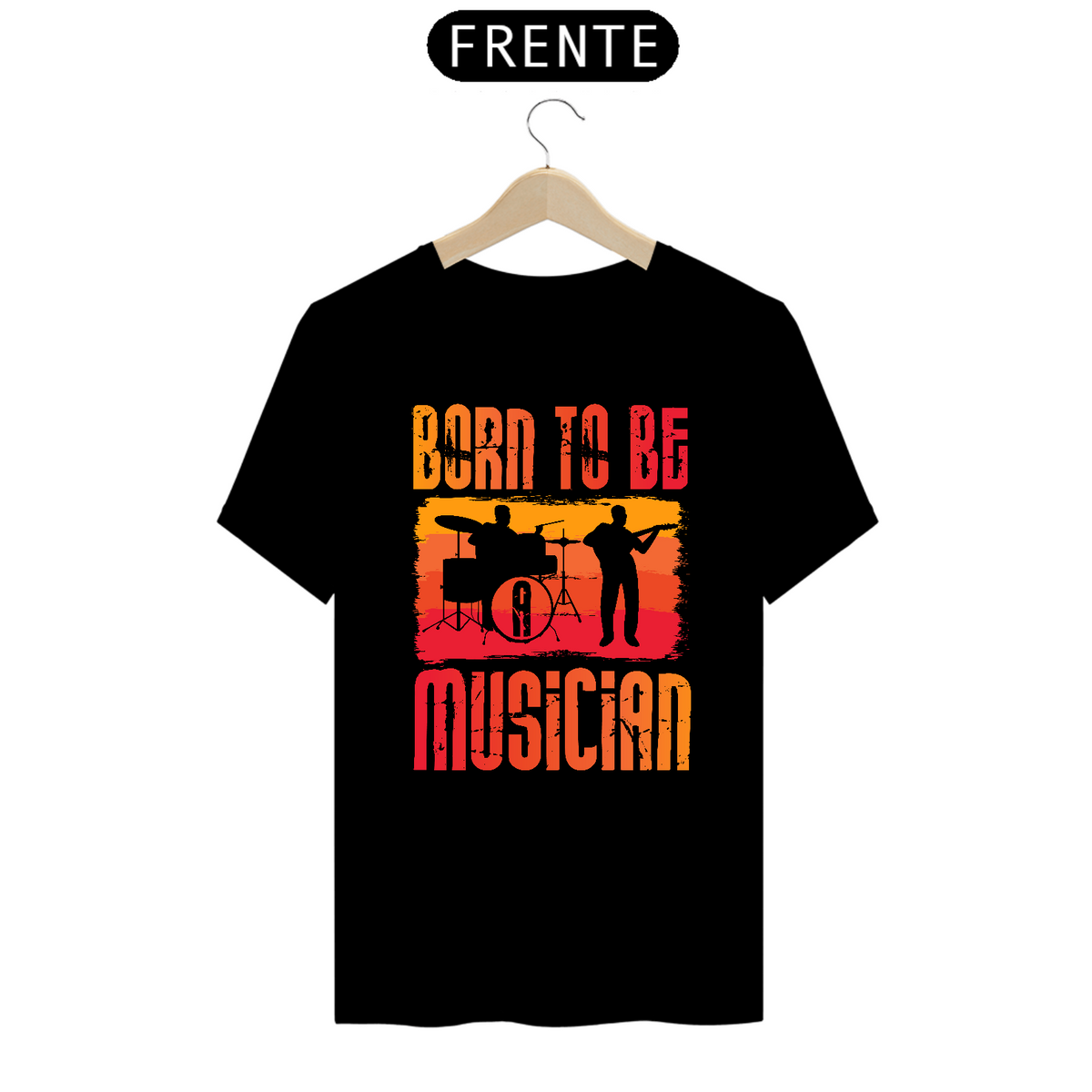 Nome do produto: Camiseta Prime Arte Music - Born To Be Musician