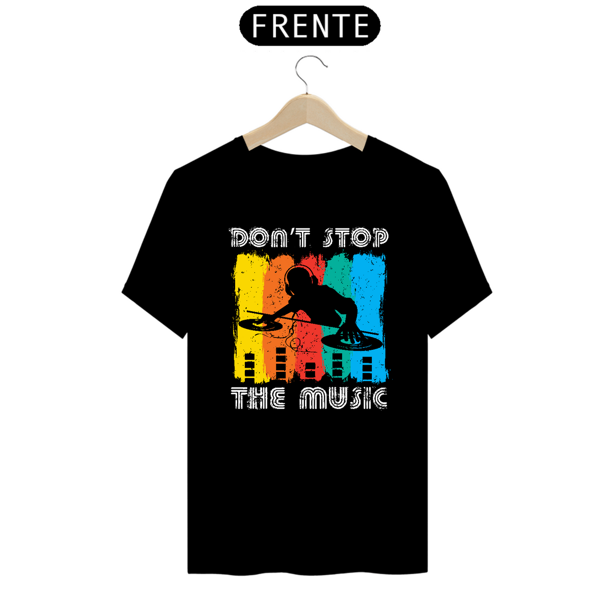 Nome do produto: Camiseta Prime Arte Music - Don\'t Stop The Music 01