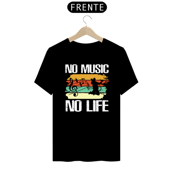 Camiseta Prime Arte Music - No Music No Life