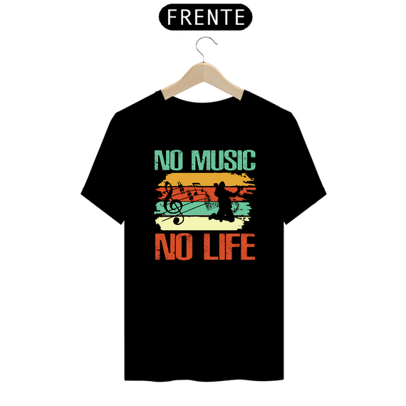 Camiseta Prime Arte Music - No Music No Life 01