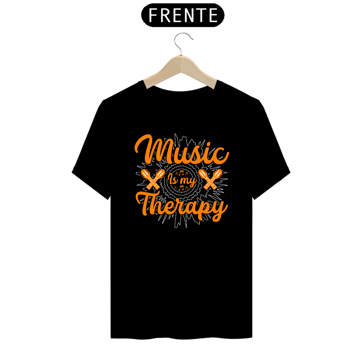 Nome do produto: Camiseta Prime Arte Music - Music Is My Therapy