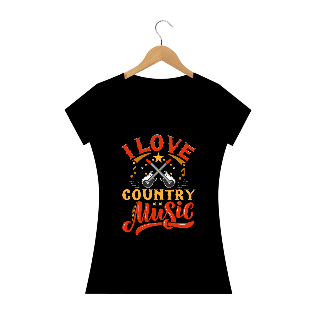 Nome do produto: Baby Long Prime Arte Music - I Love Country Music