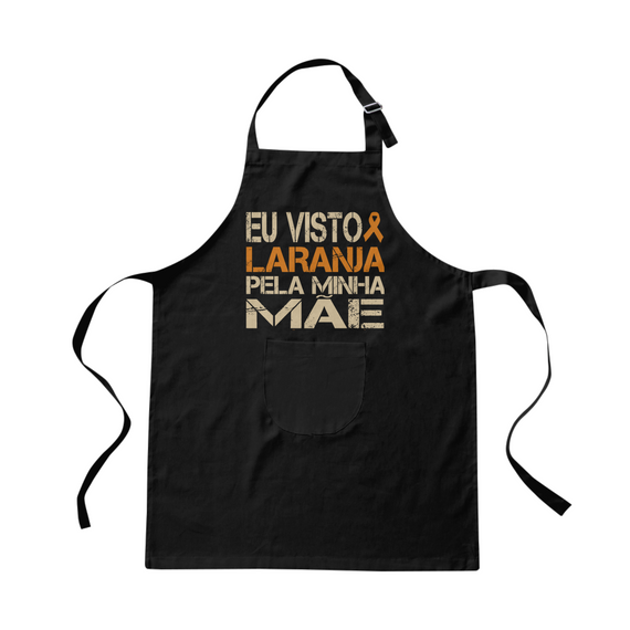 Eu visto laranja pela minha mãe -- Avental Preto