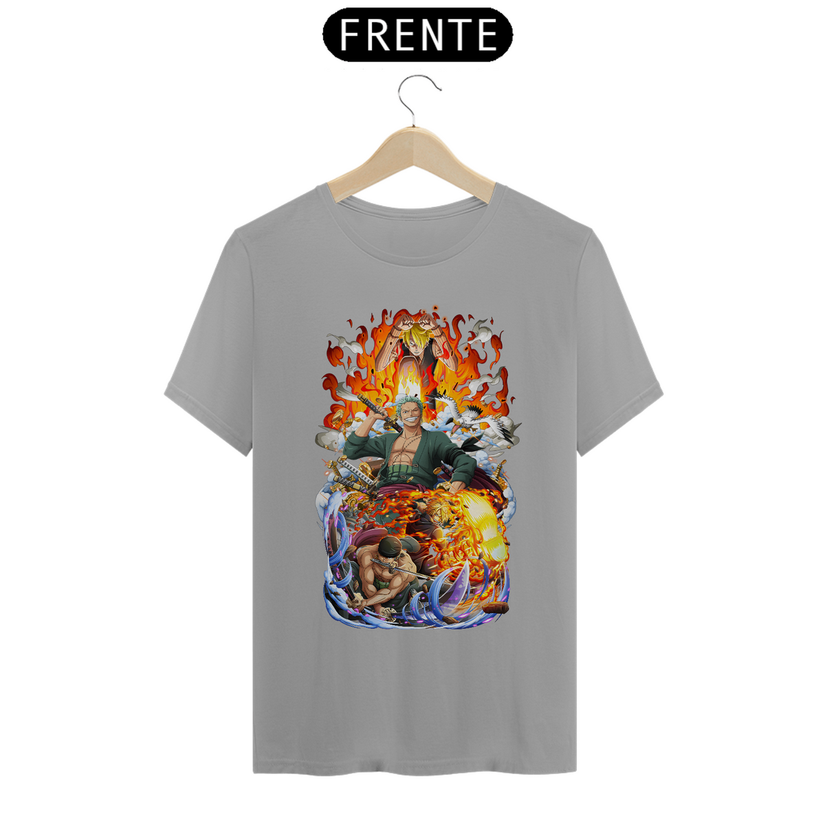 Nome do produto: Camiseta Sanji e Zoro - One Piece