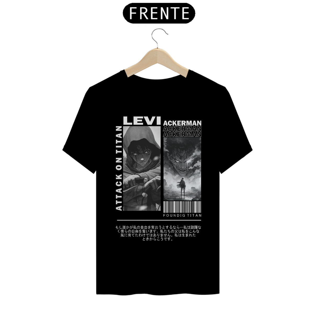 Nome do produto: Camiseta Levi Ackerman - Attack on Titan