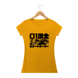 Nome do produtoCamiseta Feminina Skatista Samurai Estampa Japonesa