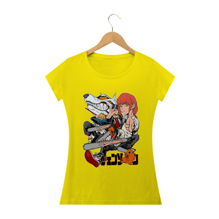 Nome do produtoCamiseta Feminina Chainsaw man Estampa Anime