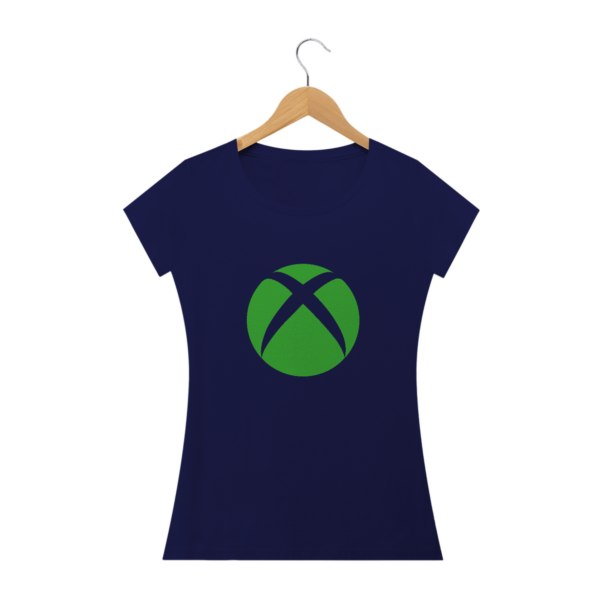 Nome do produto: Camiseta Feminina XBOX Símbolo Verde Estampa GAME