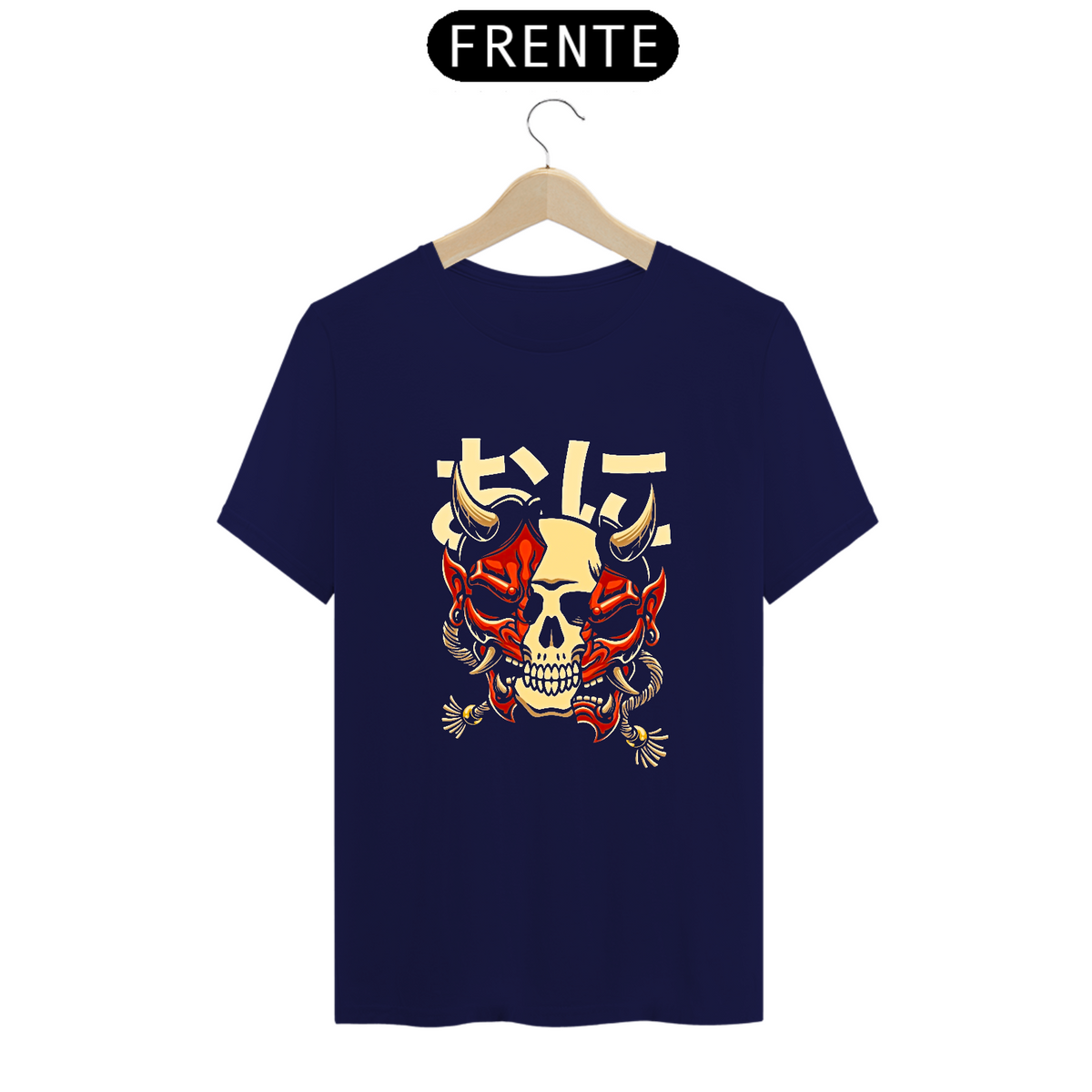 Nome do produto: Camiseta Hannya Caveira Estampa Japonesa