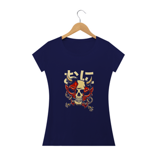 Nome do produtoCamiseta Feminina Hannya Caveira Estampa Japonesa