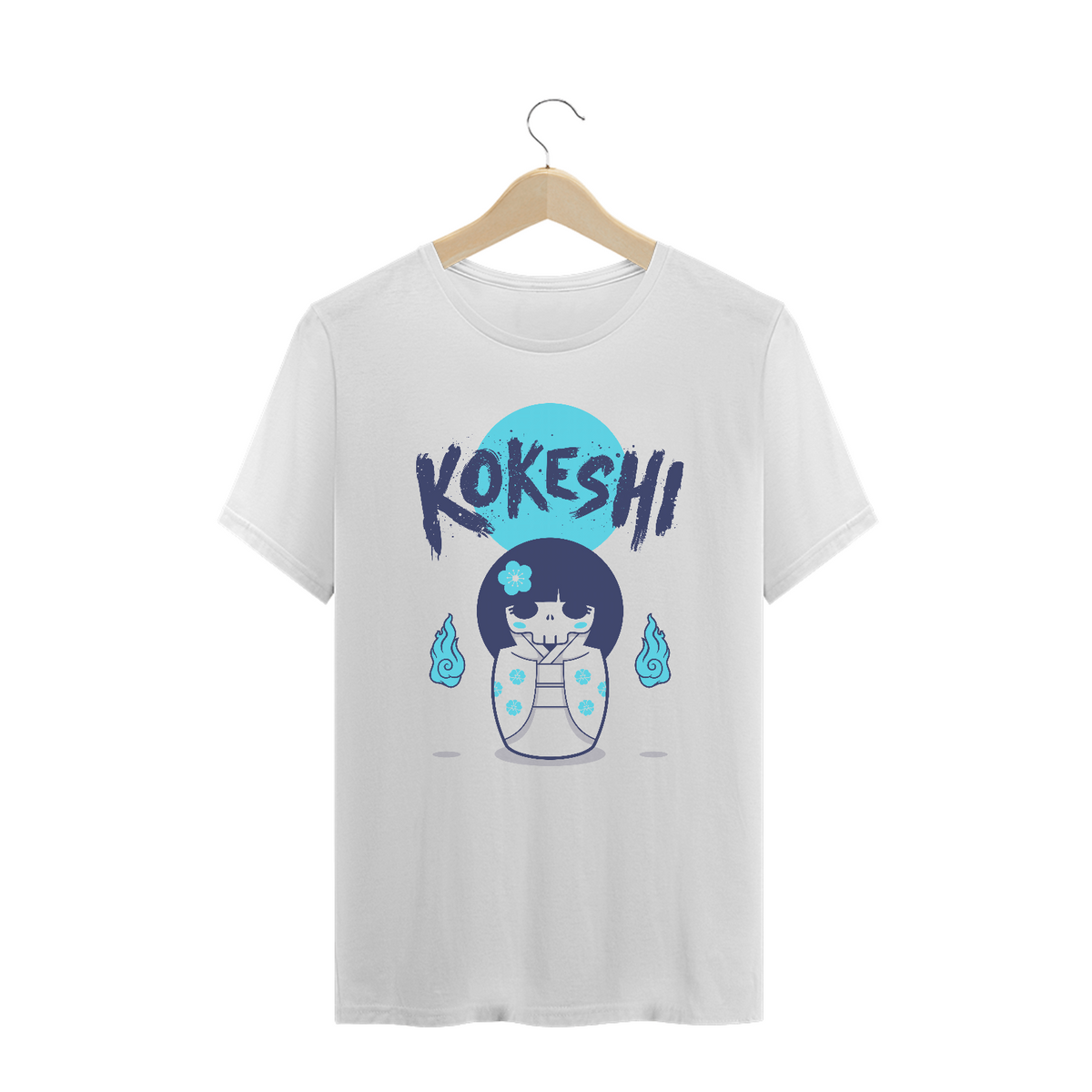 Nome do produto: Camiseta Plus Size Kokeshi Estampa Japonesa 