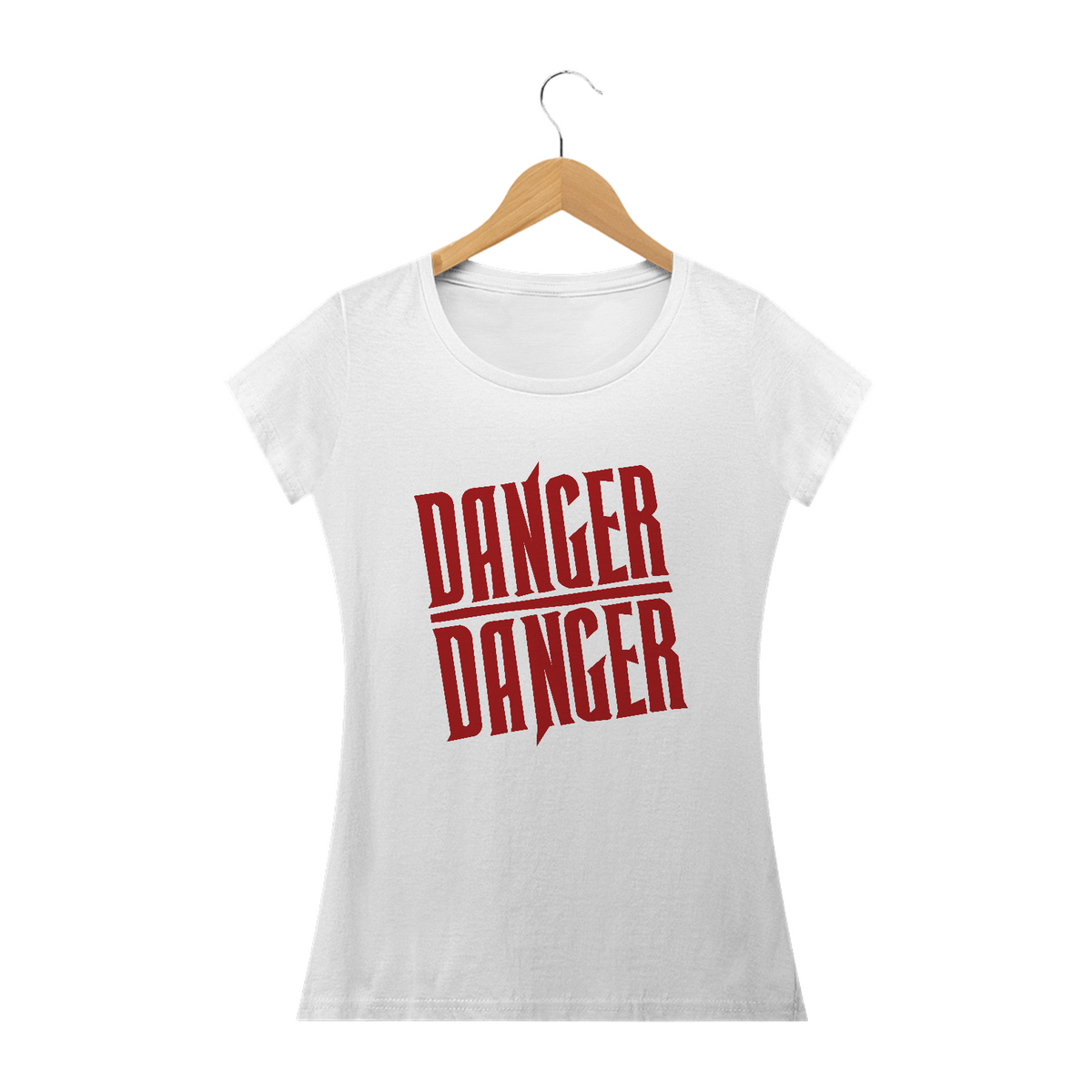 Nome do produto: Camiseta Feminina Danger Danger Estampa ROCK