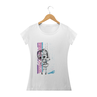 Camiseta Boneca de Ventríloquo Sombria Feminino