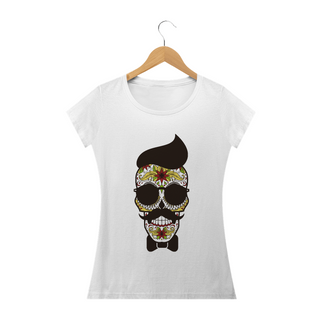 Camiseta La Barbearia Caveira Mexicana Feminino