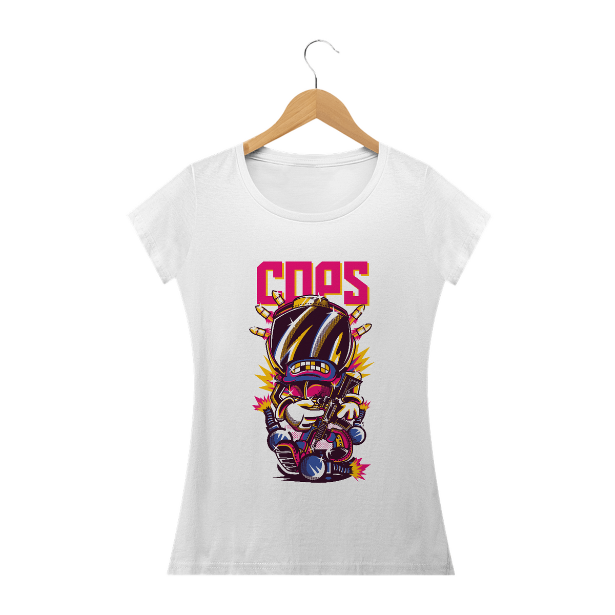 Nome do produto: Camiseta Cops Feminino