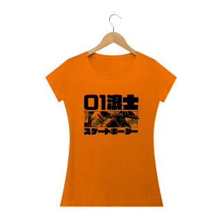 Nome do produtoCamiseta Feminina Skatista Samurai Estampa Japonesa