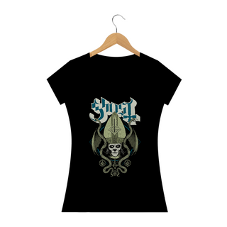 Camiseta Feminina Ghost Serpente Estampa ROCK