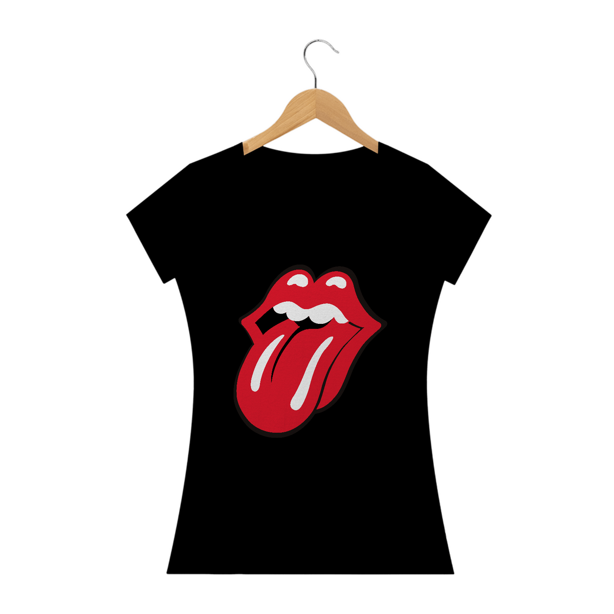 Nome do produto: Camiseta Feminina The Rolling Stones Língua Estampa ROCK
