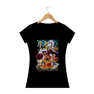 Camiseta Feminina One Piece Luffy Estampa Anime 