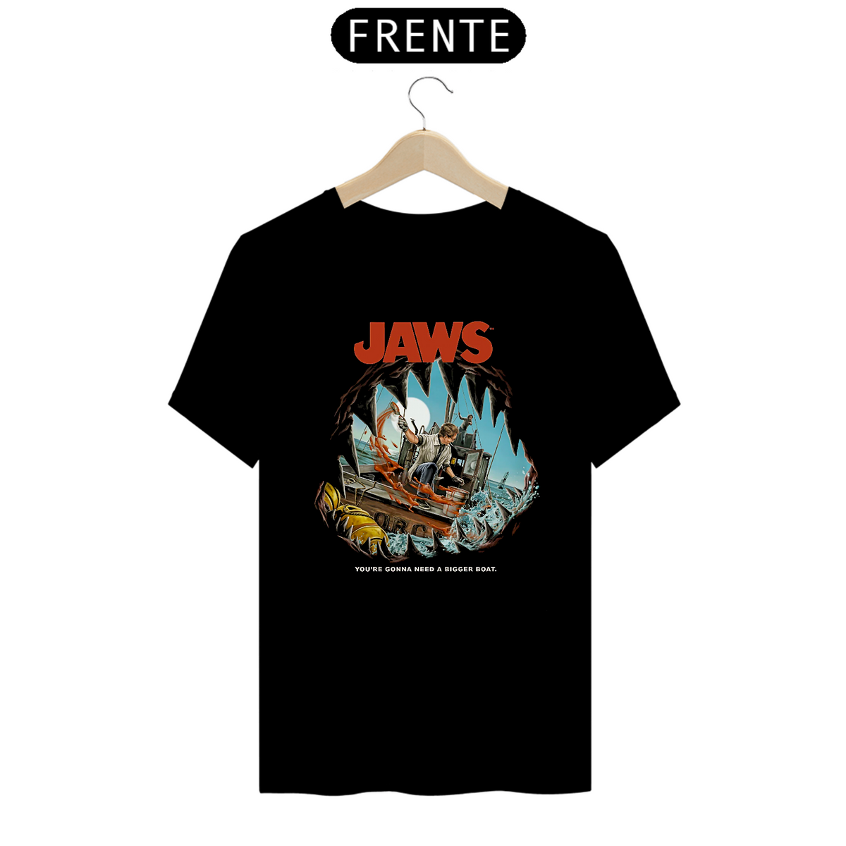 Nome do produto: Camiseta Tubarão JAWS Estampa Filme Terror