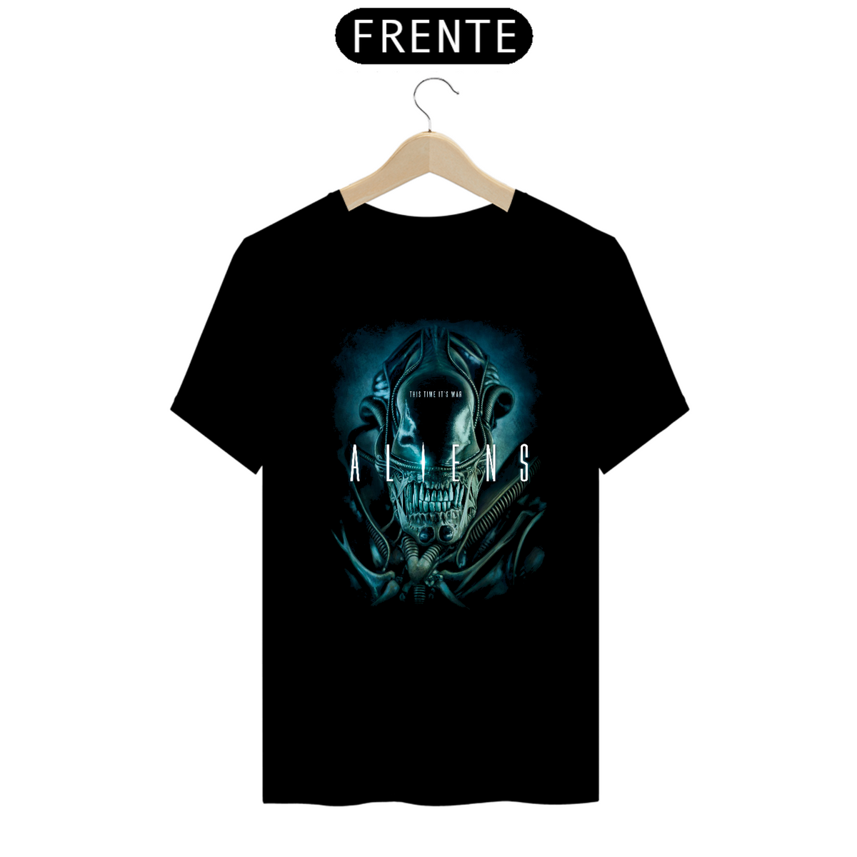 Nome do produto: Camiseta Aliens Estampa Alien Filme Terror