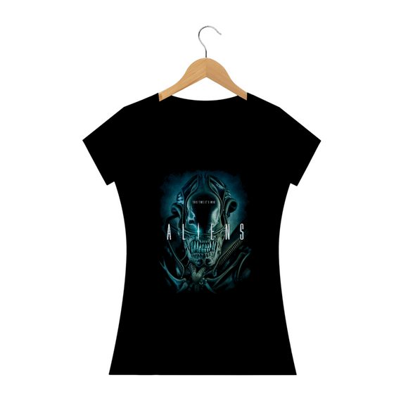 Camiseta Feminina Aliens Estampa Alien Filme Terror