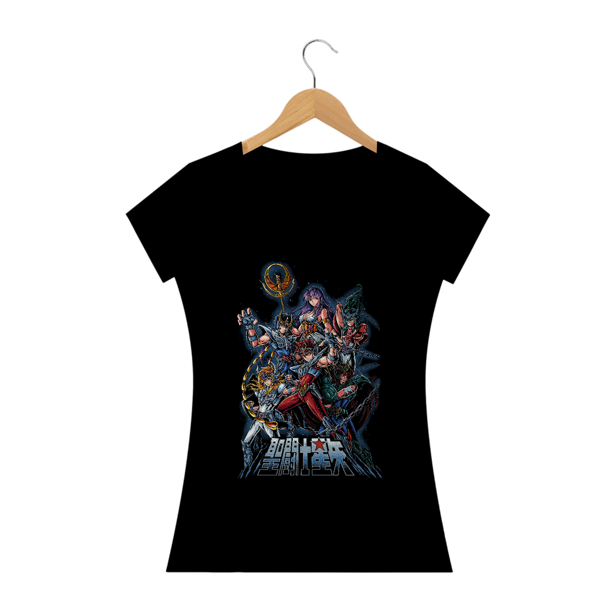 Nome do produto: Camiseta Feminina Os Cavaleiros do Zodíaco Saint Seiya Estampa Anime