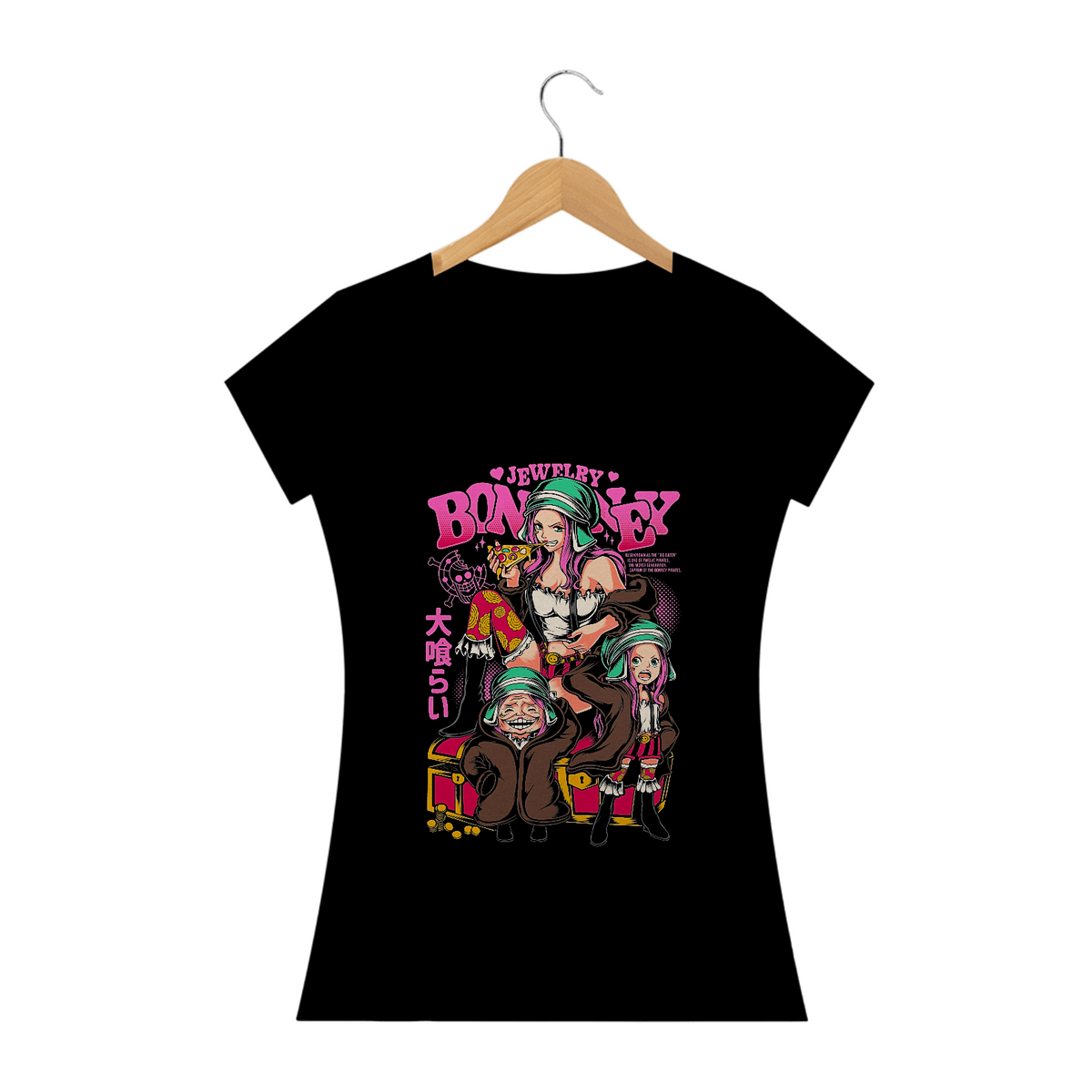 Nome do produto: Camiseta Feminina Jewelry Bonney One Piece Estampa Anime 