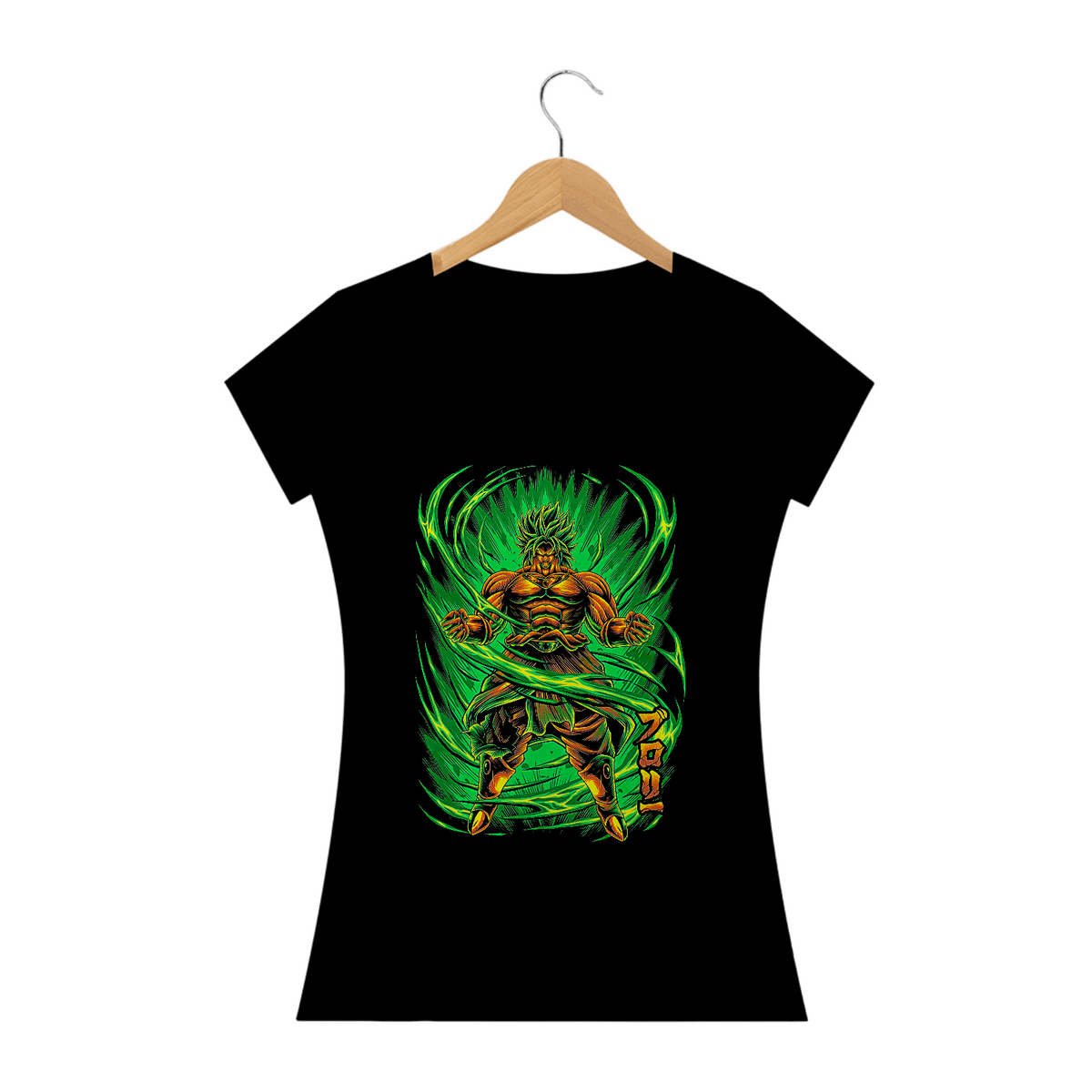 Nome do produto: Camiseta Feminina Broly Dragon Ball Estampa Anime