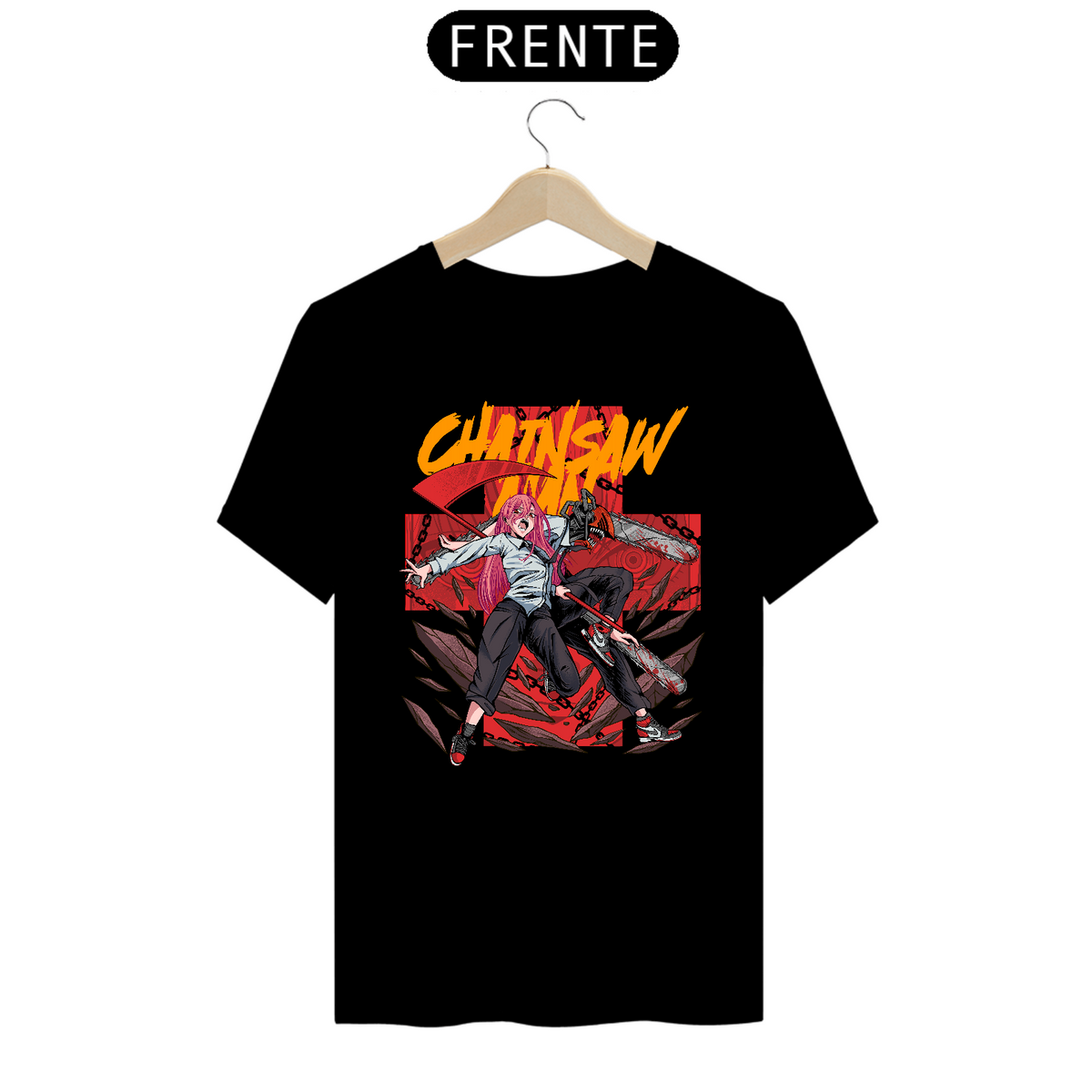 Nome do produto: Camiseta Chainsaw Man Denji Power Estampa Anime