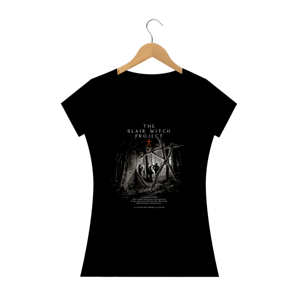 Nome do produto: Camiseta Feminina Bruxa de Blair Estampa Filme Terror