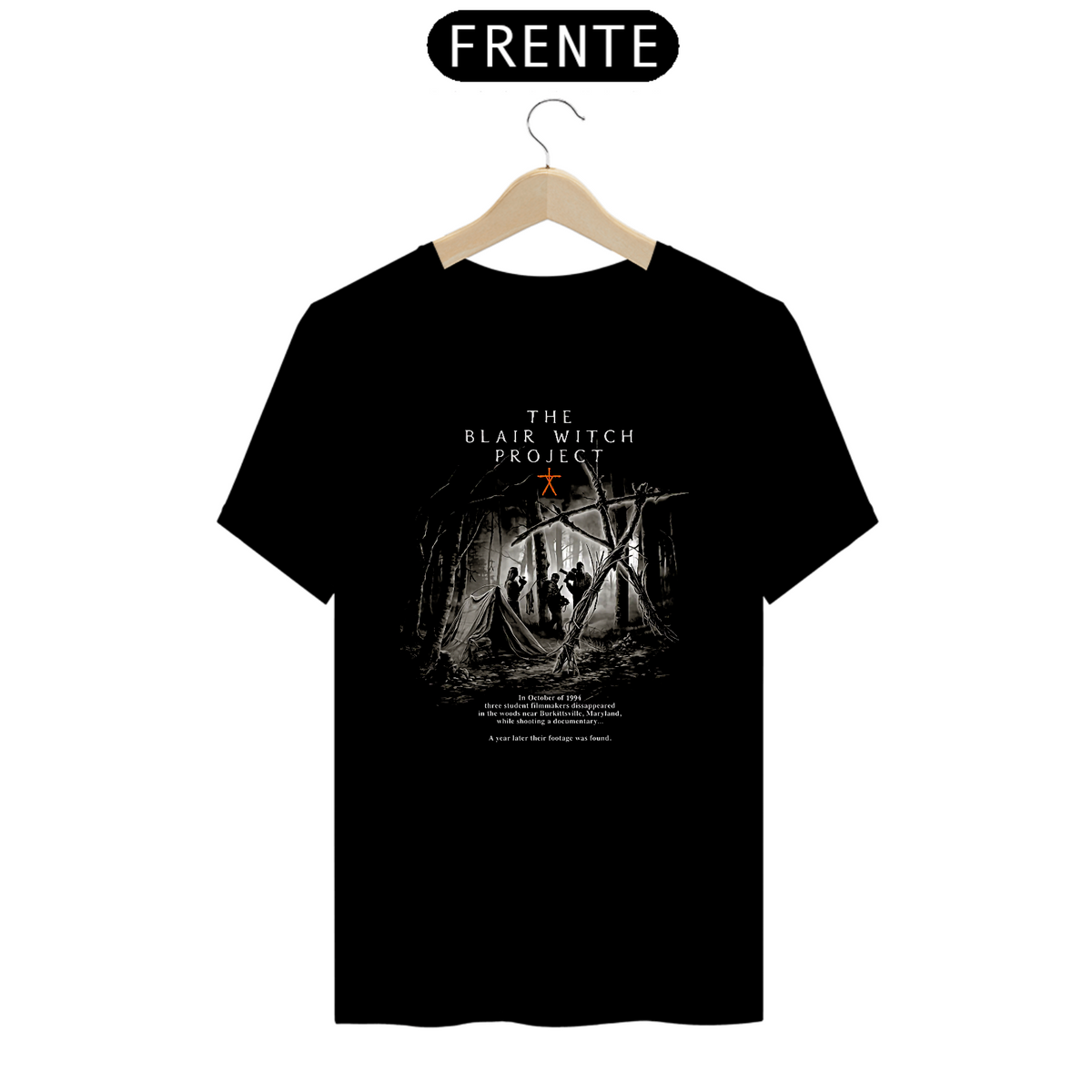 Nome do produto: Camiseta Bruxa de Blair Estampa Filme Terror