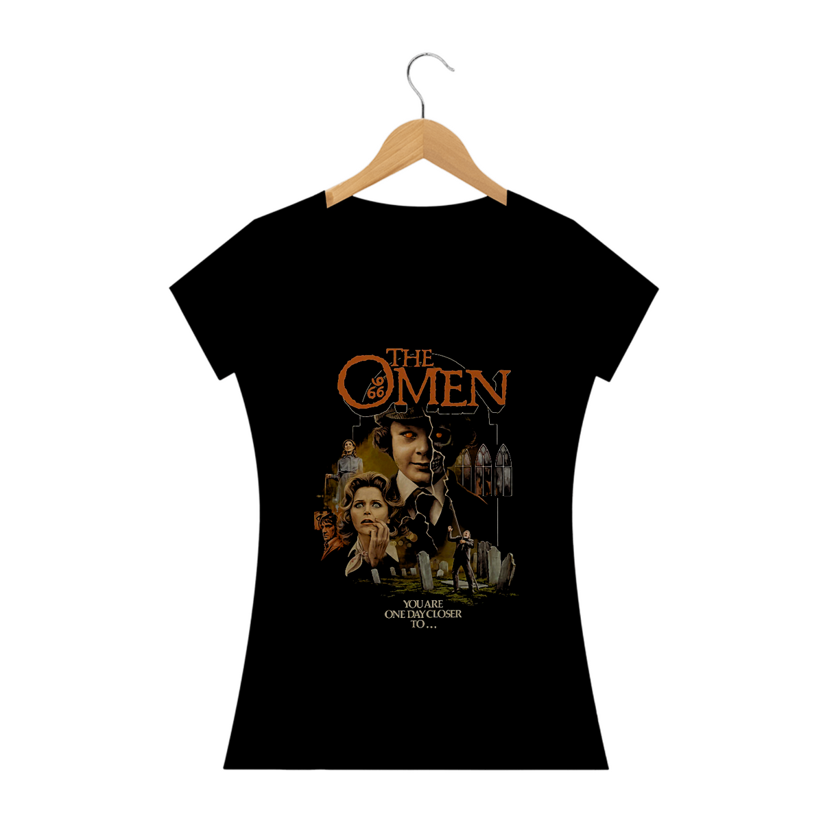 Nome do produto: Camiseta Feminina A Profecia Estampa Filme Terror