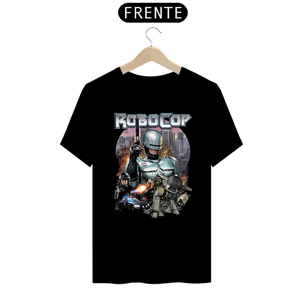 Nome do produto: Camiseta ROBOCOP Estampa Filme