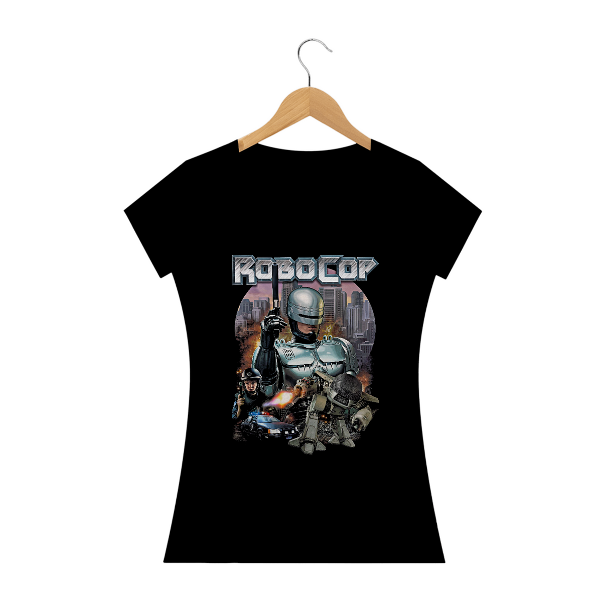 Nome do produto: Camiseta Feminina ROBOCOP Estampa Filme