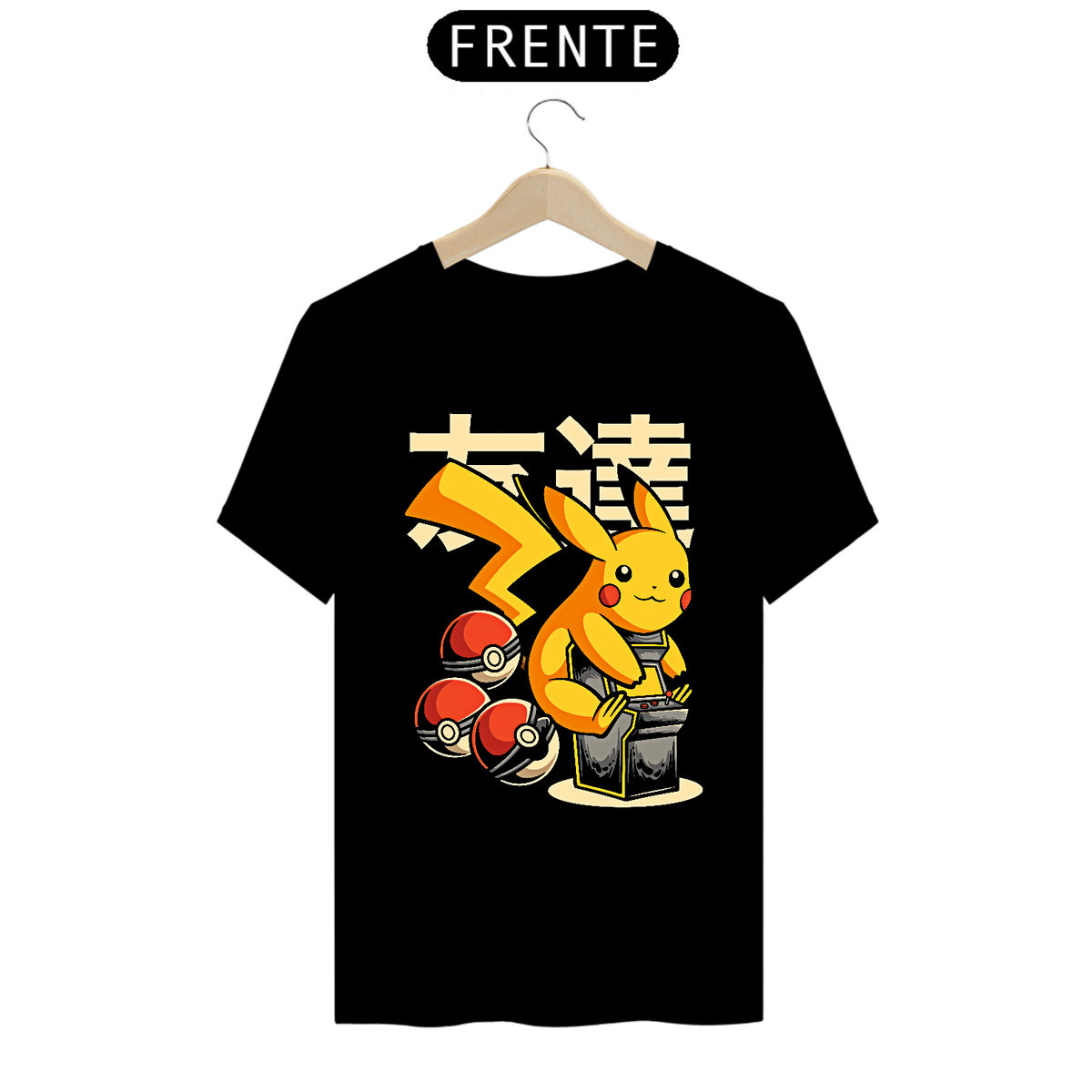 Nome do produto: Camiseta Pikachu Arcade Pokemon Estampa GAME GEEK