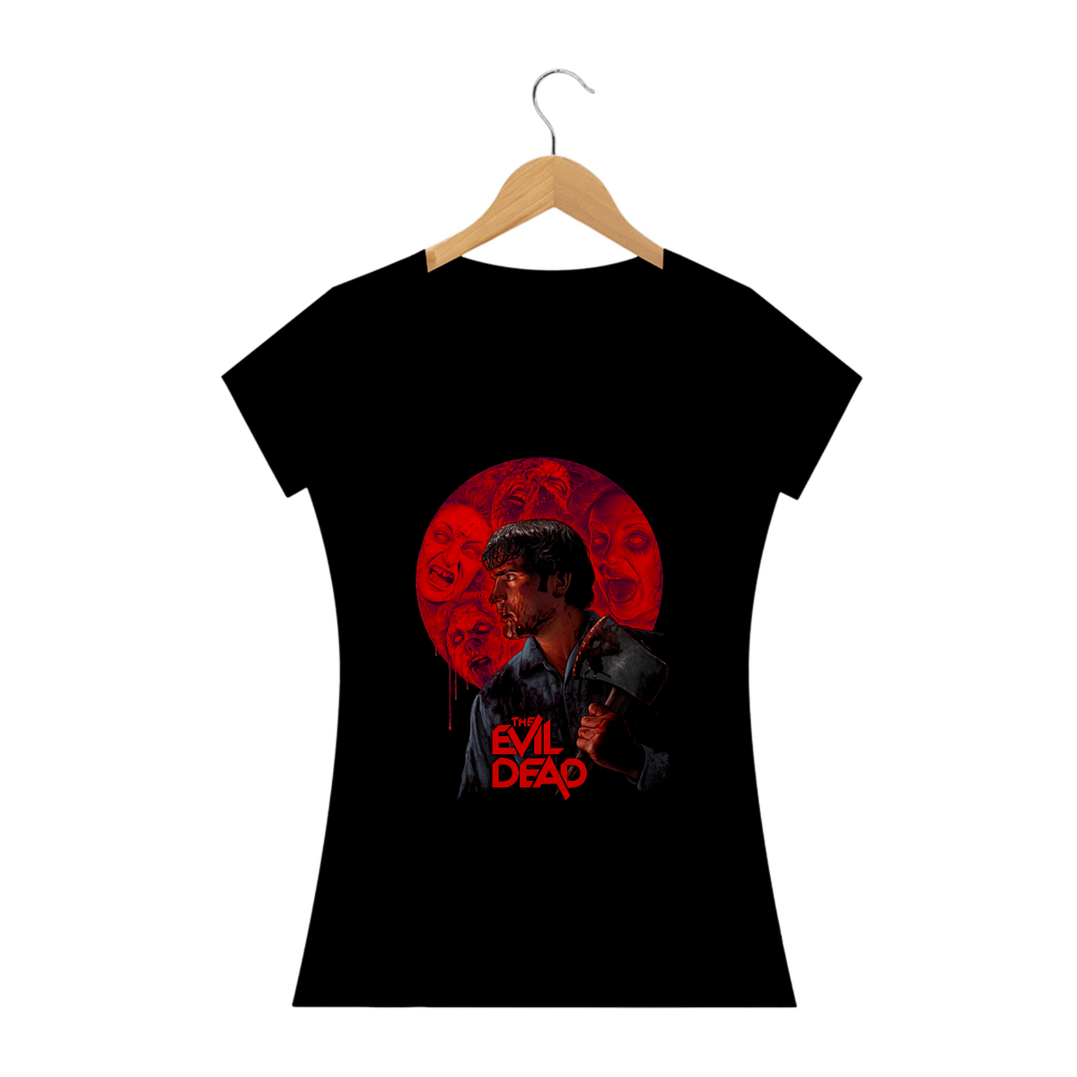 Nome do produto: Camiseta Feminina The Evil Dead Ash Estampa Filme Terror