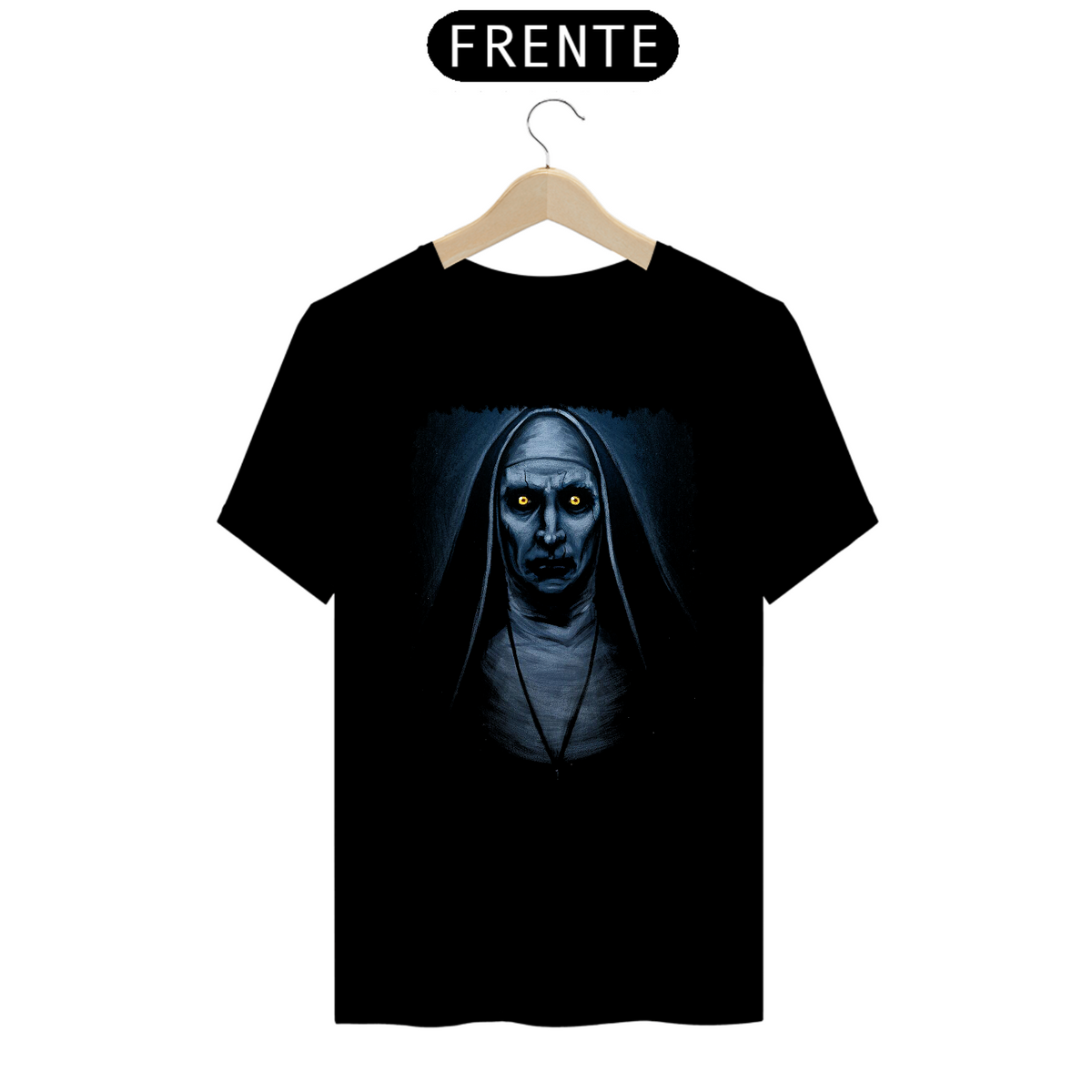 Nome do produto: Camiseta A Freira Estampa Filme Terror