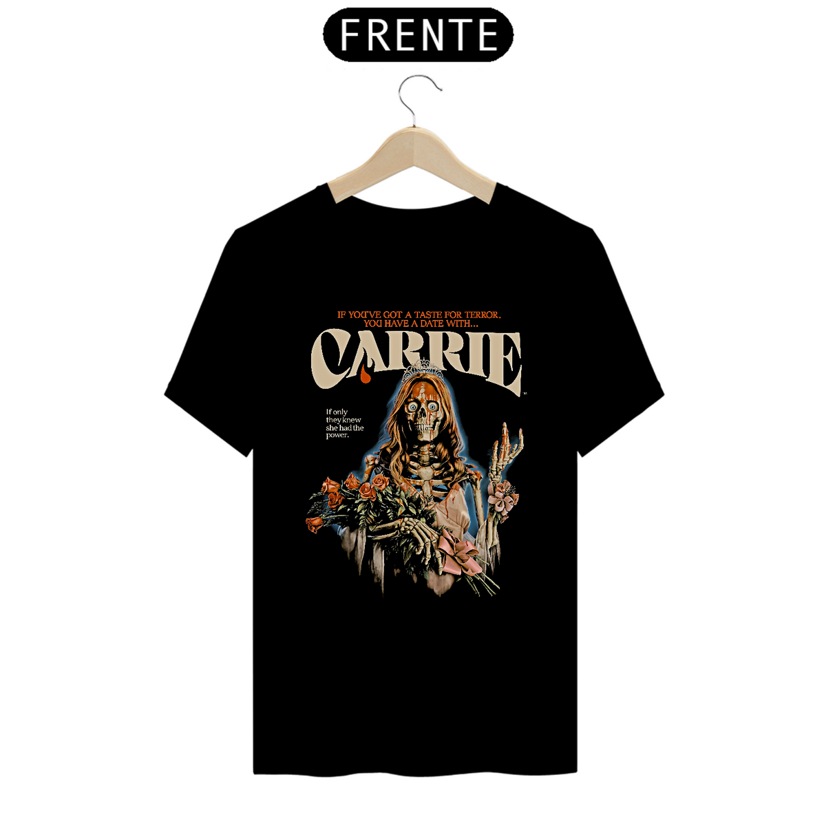 Nome do produto: Camiseta Carrie a Estranha Estampa Filme Terror 